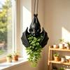 Bat Flower Pot With Hanging Cord, Bat Shape Plant Holder for Small Foliage and Trailing Foliage, Indoor Porch or Balcony Home Accent for Room Use