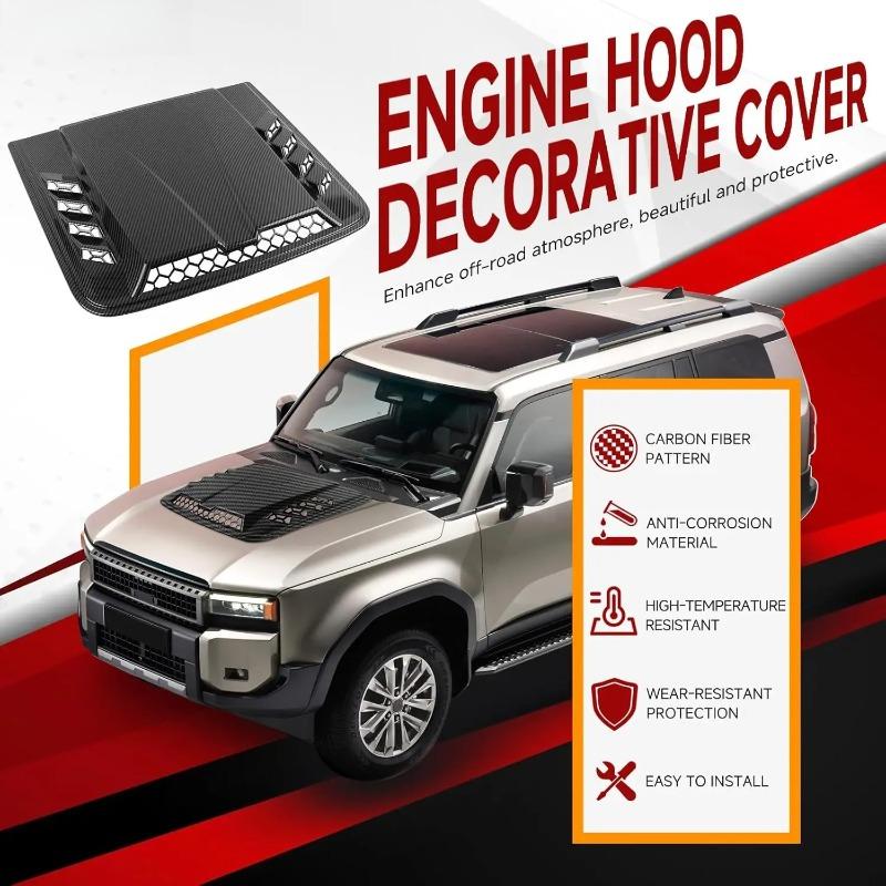 Automotive Universal Hood Scoop and Vents Compatible with Dodge Ram 1500 2500 Ford F250 F350 Jeep Wrangler for Trucks