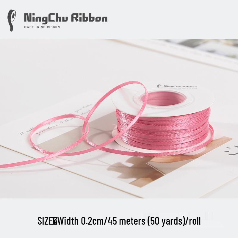 2mm Double-Sided Satin Ribbon Bookmark for Wedding Bows and Gift Wrapping