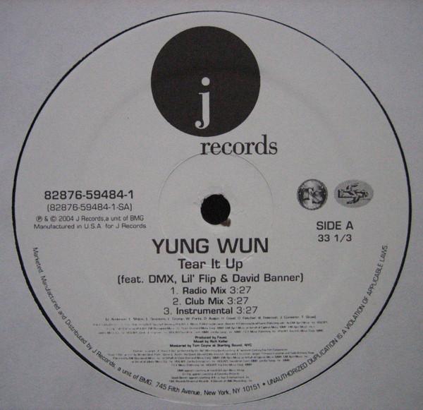 

12inch Record YUNG WUN - Tear It Up 82876594841 J Records 2004 US Rap & Hip-Hop/R&B Used