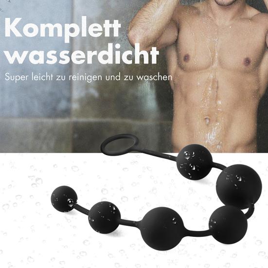 Anal Plug Easy To Use Flexible Silicone Butt Beads Sex Toy for Valentine's Day