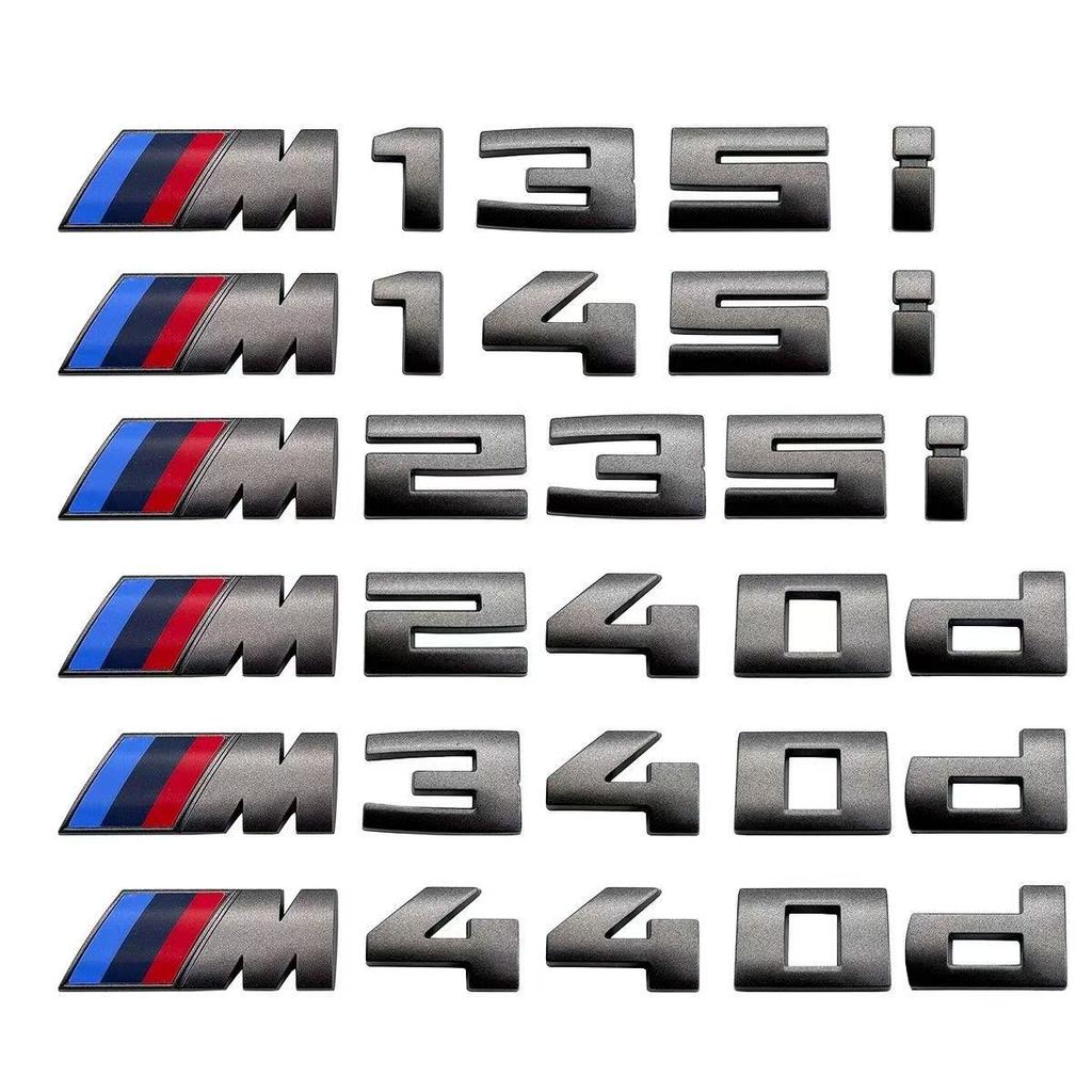 5,5 cm för M-logotyp ny grå ABS-dekal bakluckemärke för BMW M330i M340i M430i M440i M530i M540i M550i dekorationstillbehör.