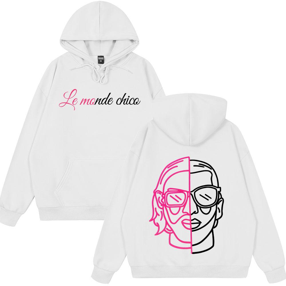 Le Monde Chico Französischer Rapper PNL Album Grafikdruck Pullover Damen Hip Hop Mode Ästhetik Langarm Locker Lässig Hoodie