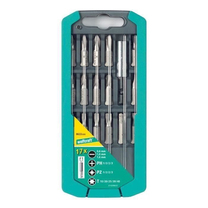 Coffret Embouts vissage - WOLFCRAFT - 17 pièces