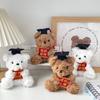 Cute Graduation Bear Plush Toy Soft Stuffed Dr Bear Plush Doll  Backpack Accessory