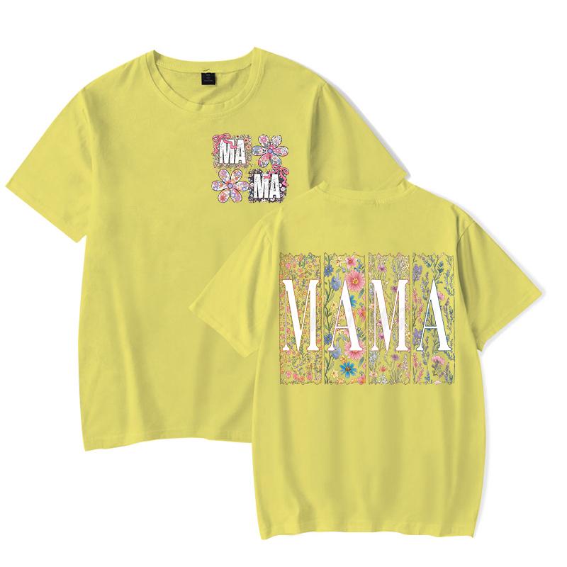 

С Днем матери Футболка с коротким рукавом Винтаж Бохо Цветок Летняя одежда Мама Цветочная Ретро Повседневные топы Подарок для мамы Футболки 4XL