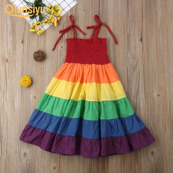 rainbow color frock