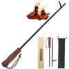 34inch Fire Poker with Blower Poke Function and Wooden Handle Firepit Stoker Tool for Outdoor Pits and Campfire Poker,fir Poker for Fire Pit