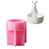Handmade Candlestick Silicone Molds Rabbits Candle Holder Molds Storage Container Molds Ornament Plasters Molds