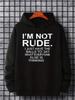 Say What Everyone Thinking Graphic Hoodie Men'S Hoodie Soft And Breathable Short Sleeve Perfect for Daily Wear Outdoor Activities