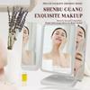 LED Trifold Makeup Mirror +2X +3X Magnification 3 Adjustable Color Temperatures Stepless