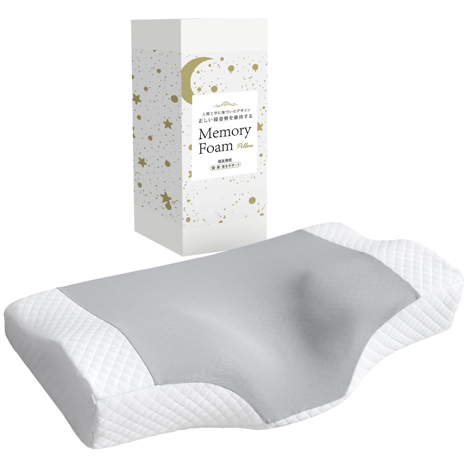 

Neck-relieving memory foam pillow with adjustable height settings for side and back sleepers. Breathable, washable cover. A comfortable, three-layer
