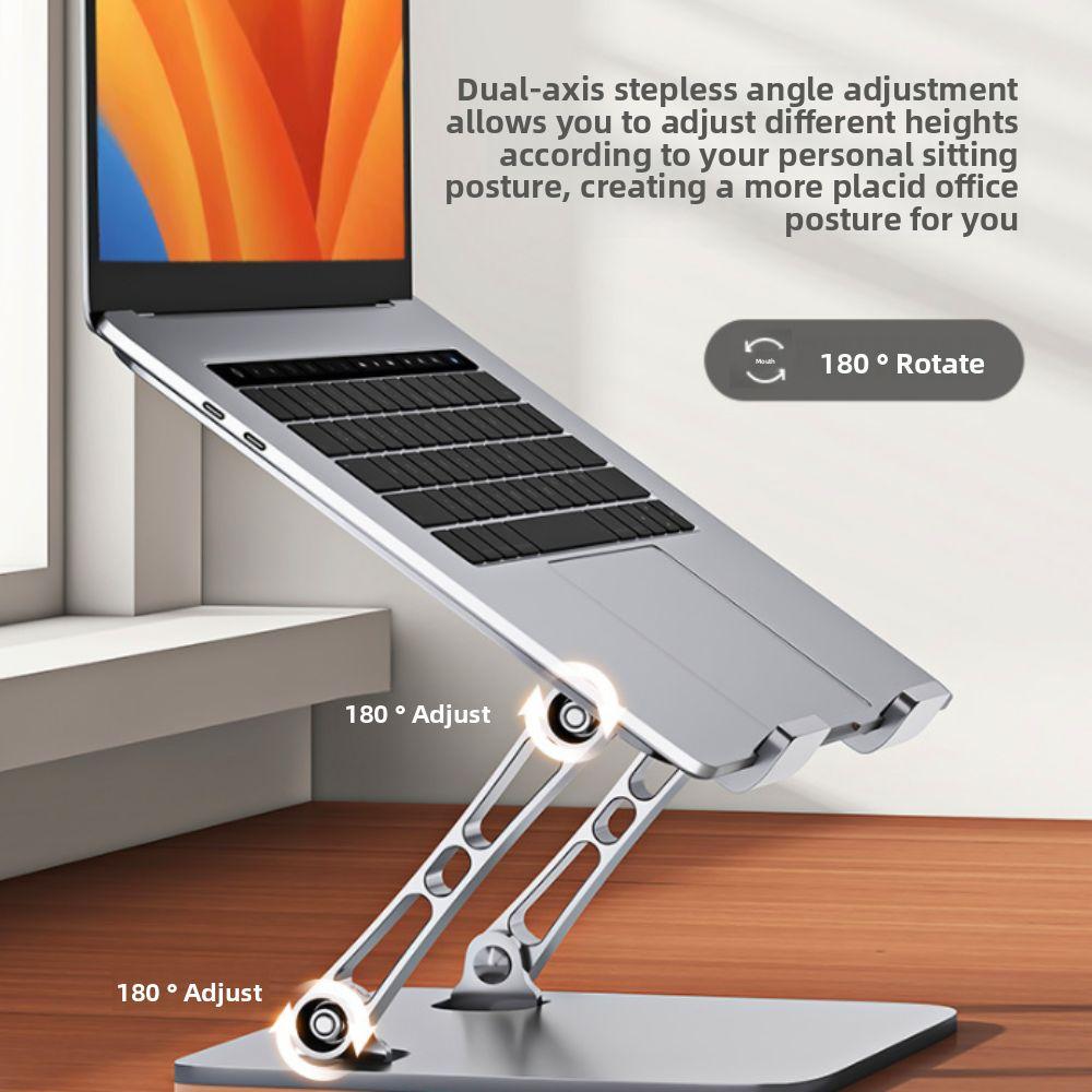 Portable Adjustable Laptop Stand Heat Dissipation Multi Angle Laptop Holder Anti Slip Foldable Laptop Metal Bracket Universal