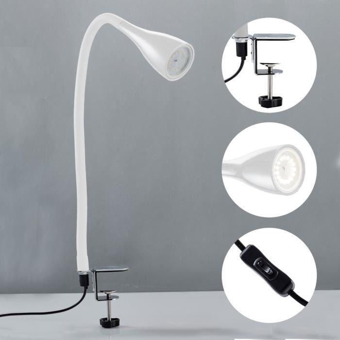 Lampe De Lecture À Pince - LED - GU10 5W - Dimmable - 400 Lumen - Blanc