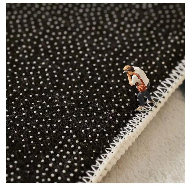 Wabi-sabi Stil Wohnzimmerdekoration Runder Teppich Große Fläche Plüschbodenmatte Weicher Flauschiger Bettvorleger Dickere Teppiche für Schlafzimmer