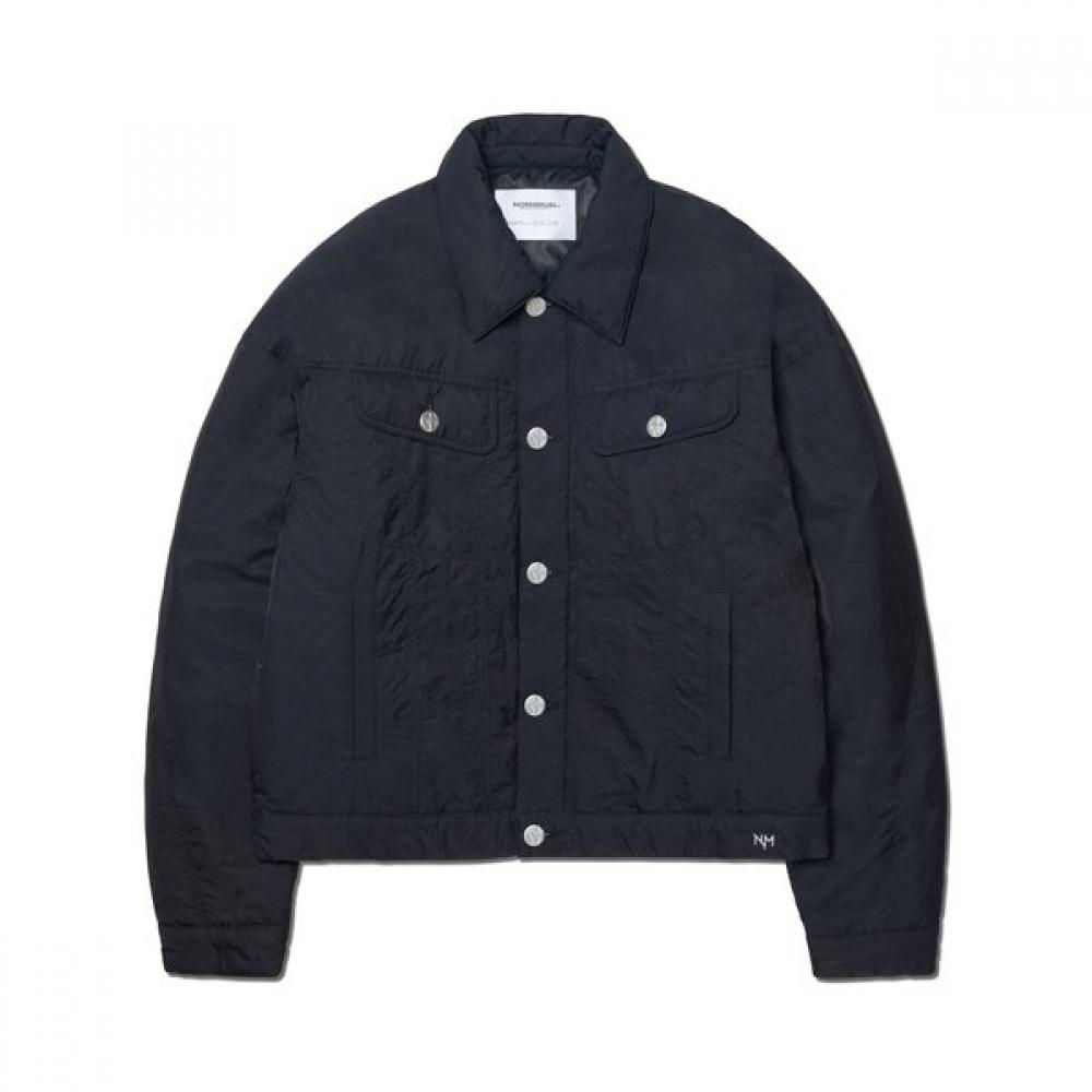 Nomanual Padded Nylon Trucker Jacket   Black M