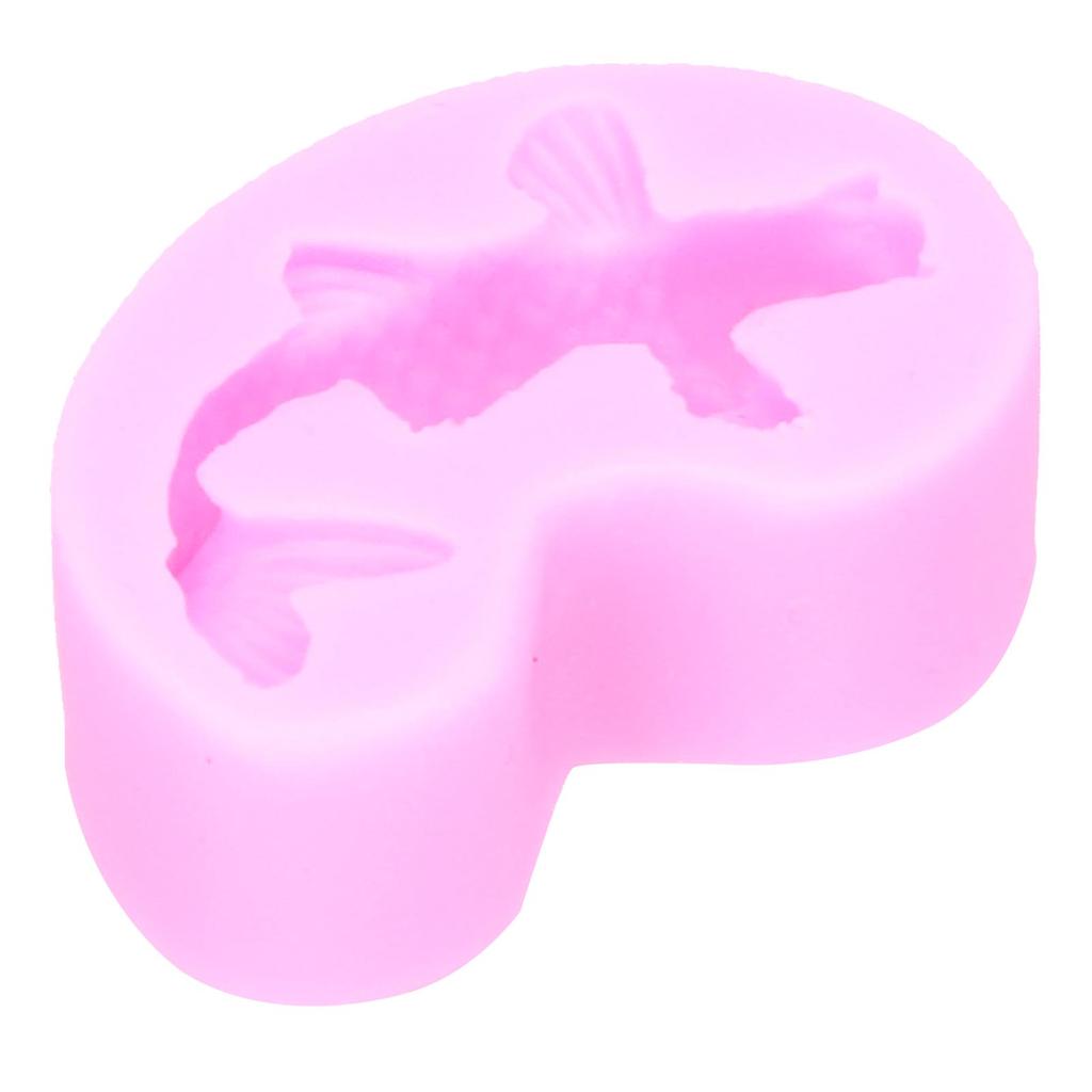 Goldfish Shape Mold DIY Liquid Silicone Fondant Mold Cake Chocolate Decoration MoldPink