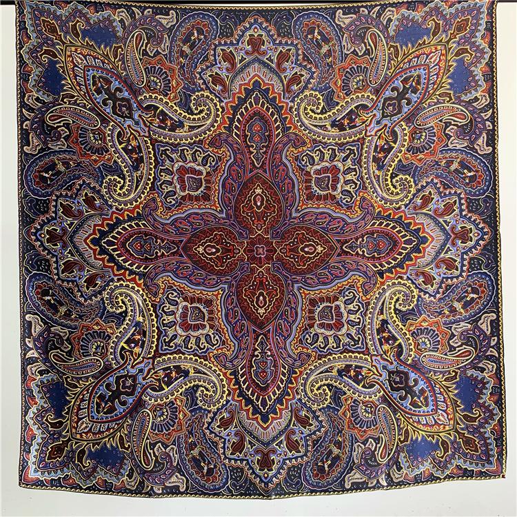 

Атмосферный Ретро Шелковый Шарф Женский Весенне-Осенний Универсальный Шелковый Большой Квадратный Шарф Шарф Шаль 110