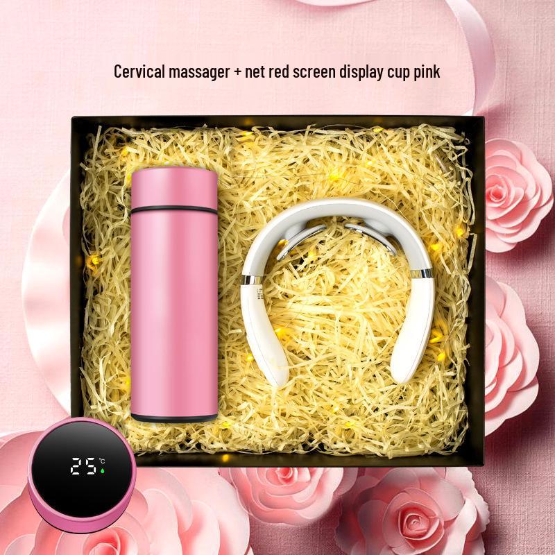 Cervical Spine Massager & Thermos Gift Set for Company Events and Client Souvenirs