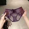 Lady Summer Pure Desire Sexy Lace Bell Leopard Print Low Waist Triangle Briefs