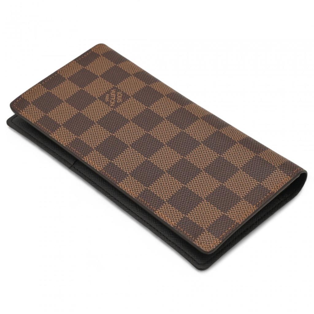 Auth LOUIS VUITTON Damier Portefeuille Brazza Long Wallet Lv7736sn