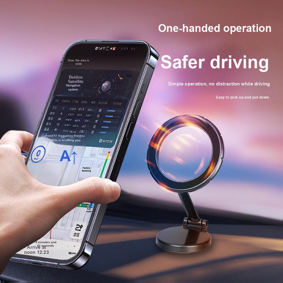 Hot-Selling Magnetic Car Mount MagSafe Magnetic Fixation Car Navigation Phone Holder Metal