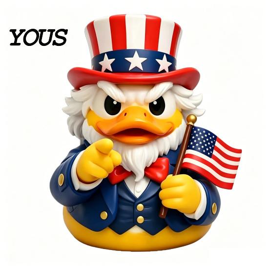 Military Service Member Gift Duck Figurine, Patriotic Veteran Ornament for Car Dashboard, Resin History Lover Independence Day Memorial Statue,