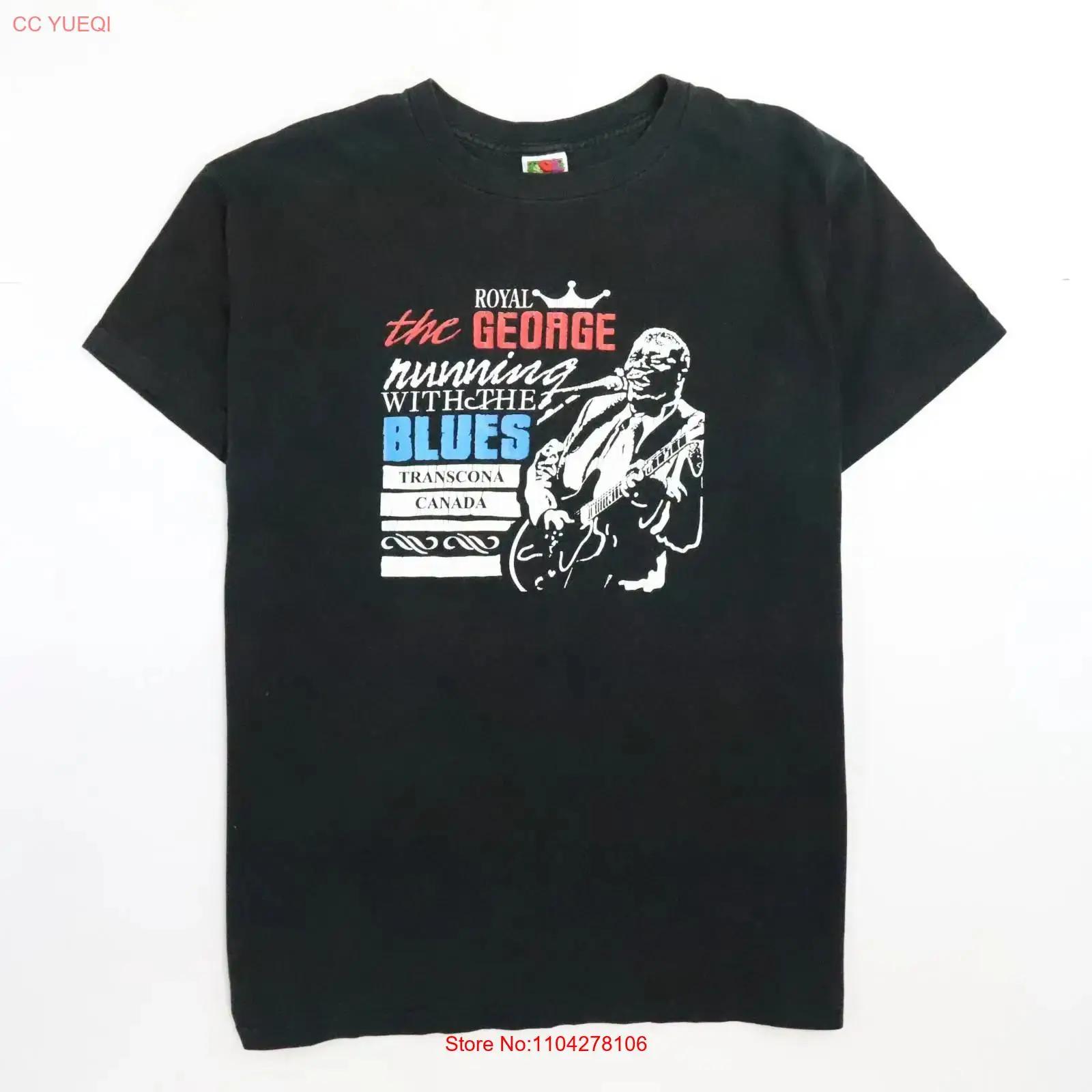 

Vintage The Royal George Running With Blues T Shirt Size XL vintage Washed streetwear Soft designer clothes homme graphic S разноцветный