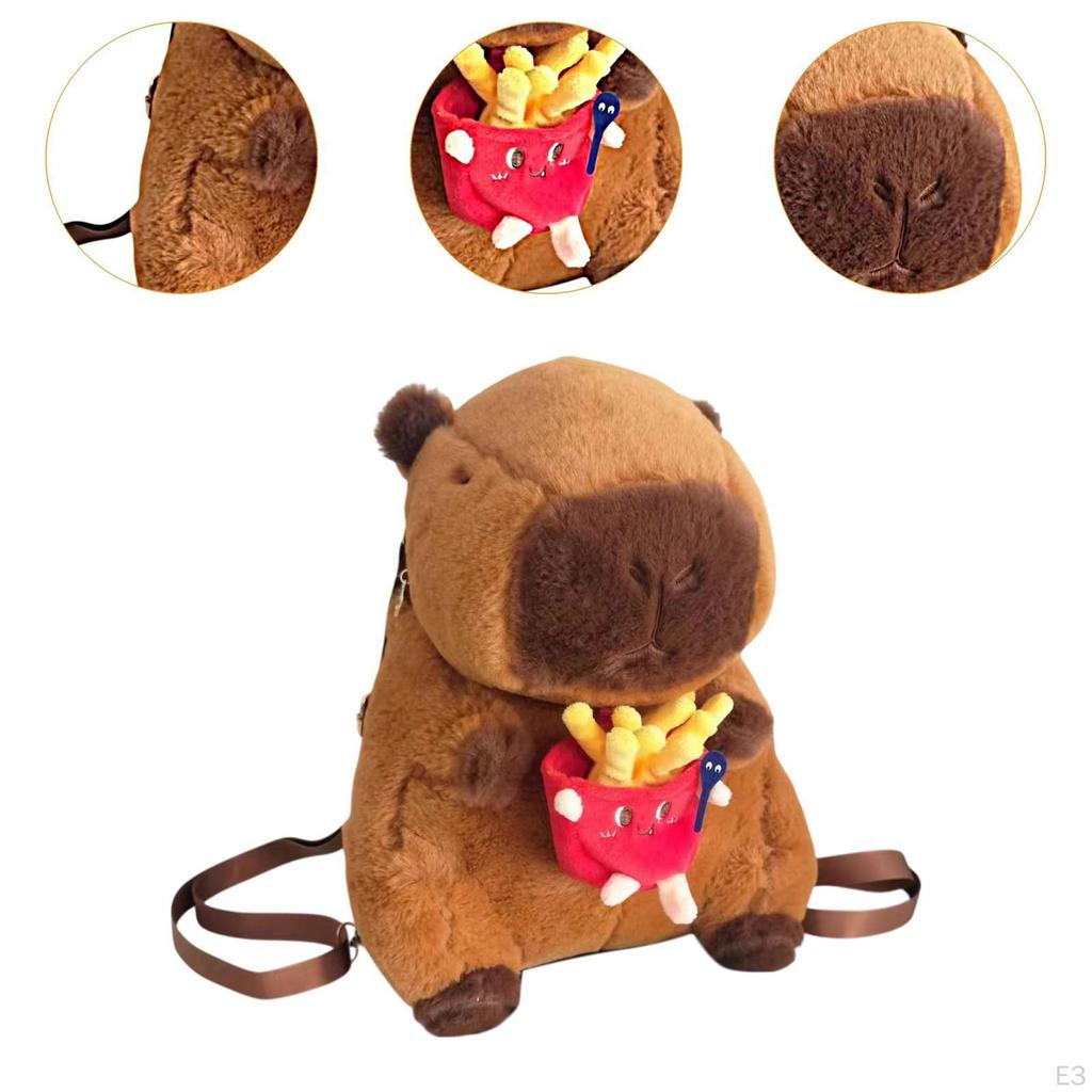 Capybara Backpack for Kids Girls Plush Toy Travel Vacation Birthday Gift