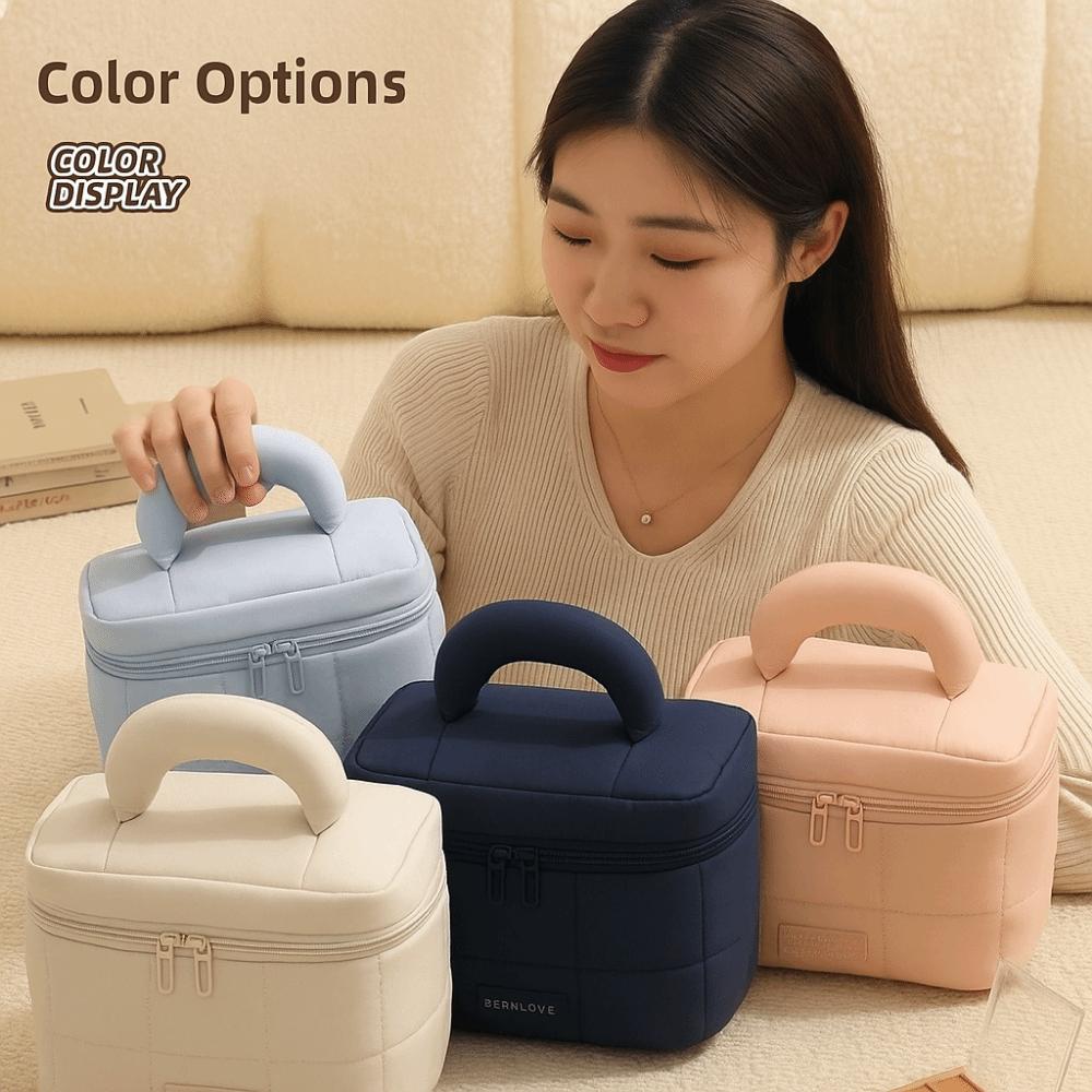 Waterproof Women's Cosmetic Bag Handheld Cosmetic Case Portable Travel Toiletry Bag  Girls