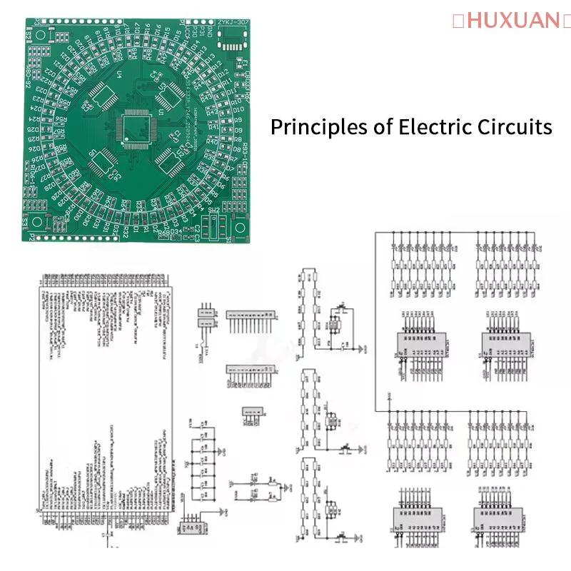 5V Type-C Interface DIY Electronic Project Board Kit Beginners Learning LQFP64 Soldering Practice Kit Flow Light Circuit Board