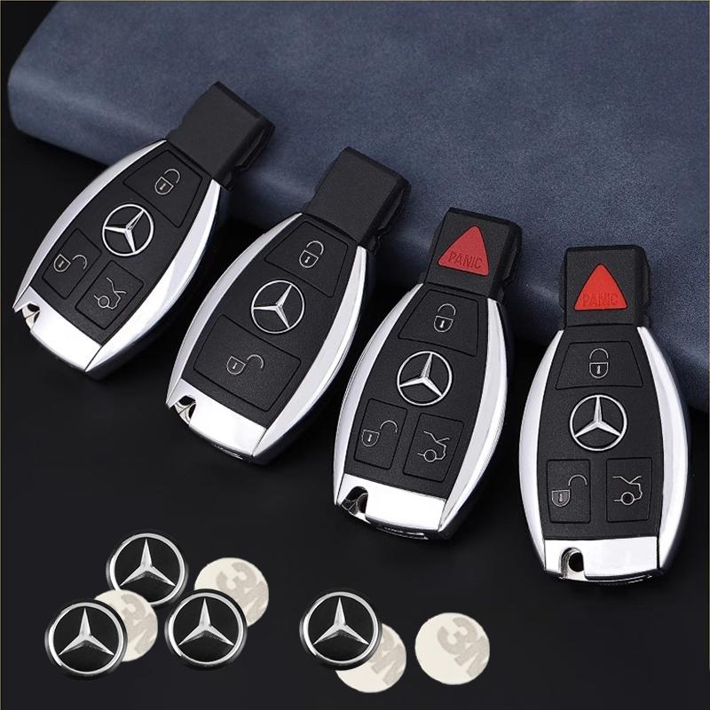 GLC GLB 5/10Pcs Car Remote Key Logo Accessory Emblem Stickers For Mercedes Benz AMG W206 W204 W205 W212 W213 W221 W222 W223 W25