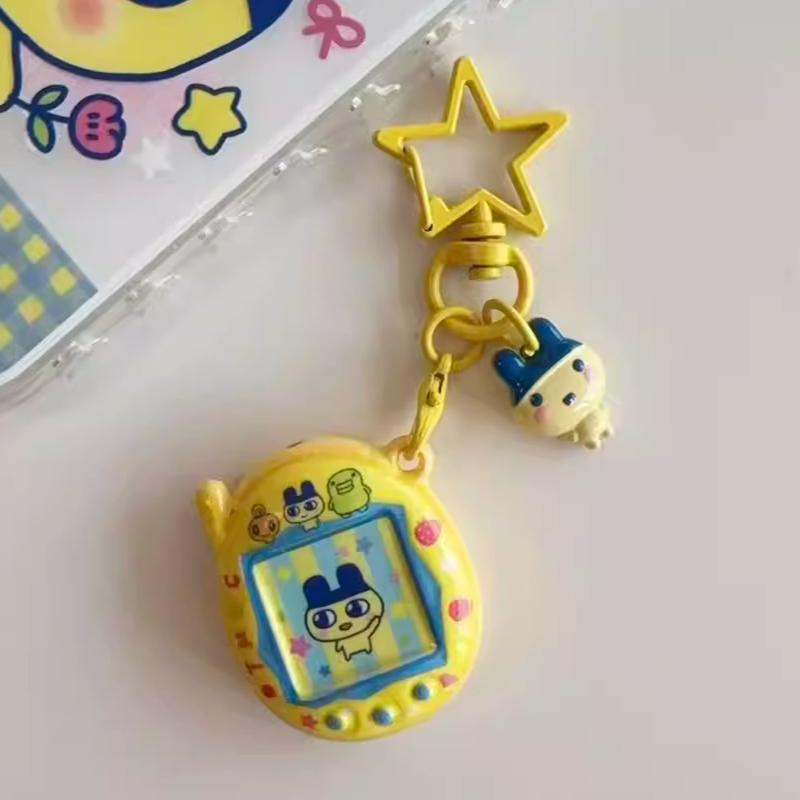 Japan Tamagotchi Charms Mametchi Lovelitchi Cute Pendant Key Ring Creative Bag Charms Collectible Decoration Kids Birthday Gifts Premium Quality