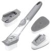 New Dishwand Set No-Scratch Soap Dishwashing Brush Scrubber Kitchen Cleaning Sponge Cleaning Brush for Pots Dishes Sink Comes