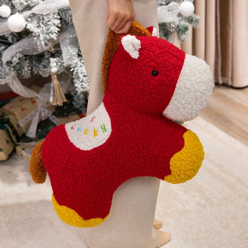 Pferd Jahr Plüschkissen Sofadekoration - Frühlingsfest Schmuck und Geschenk