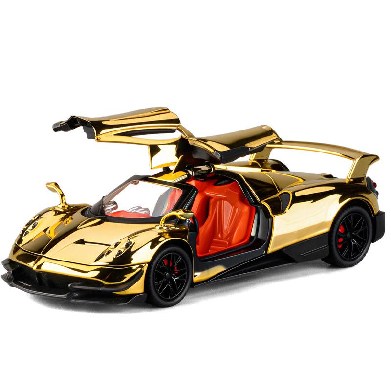 1/24 Pagani Huayra BC Supercar Legierungsauto Diecasts & Spielzeugfahrzeuge Metallspielzeugauto Modell Sound und Licht Sammlung Kinderspielzeug