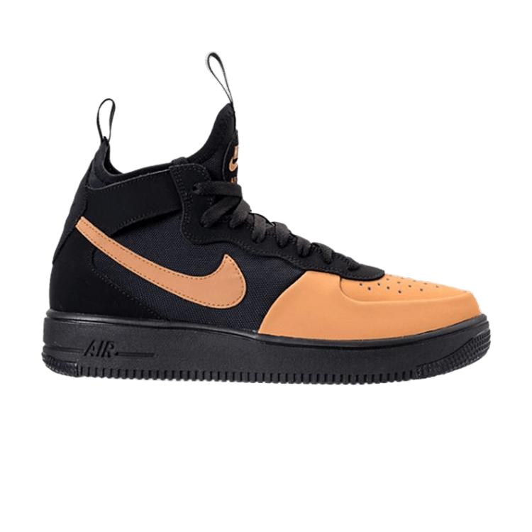 Nike Air Force 1 Ultraforce Mid Tech Elemental Gold Unisex Sneakers Black AH6746-002