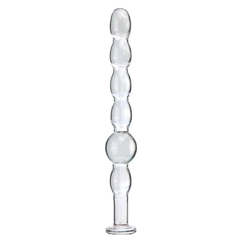 Glass Anal Plug Six-piece Set Pulling Beads Dual Use Small Dildos Butt Plugs Masturbation Posterior Dilation Adult Sex Toys