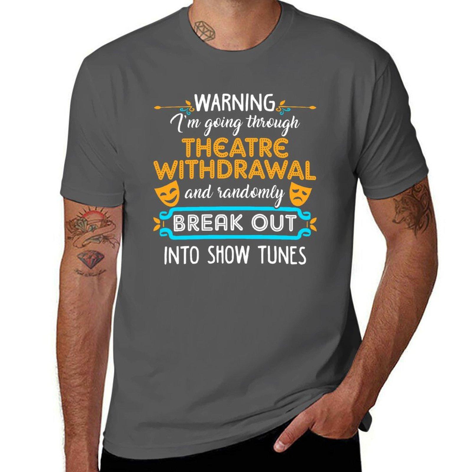

Broadway Face Mask for Theatre Lovers. T-Shirt man t shirts cotton men t shirt cotton 100% T-Shirt 4XL