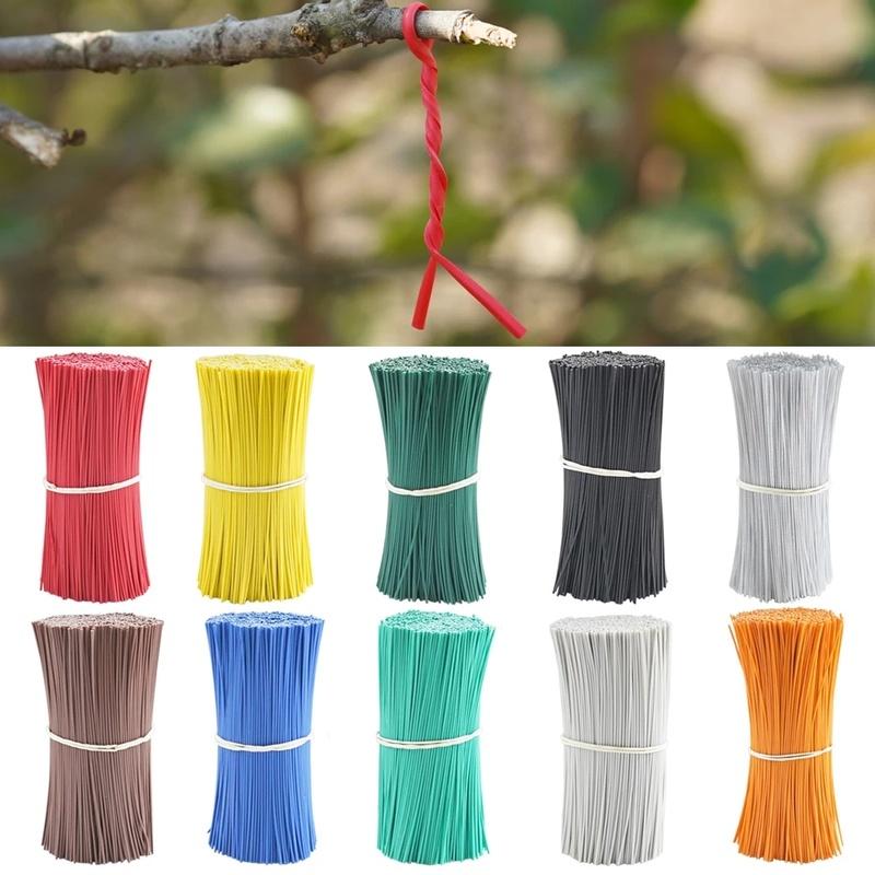 

1000PCS 10cm Gardening Cable Ties Iron Wire Twist Tie for Flower Plant Climbing Vines Multifunction Coated Fix Strings прозорий