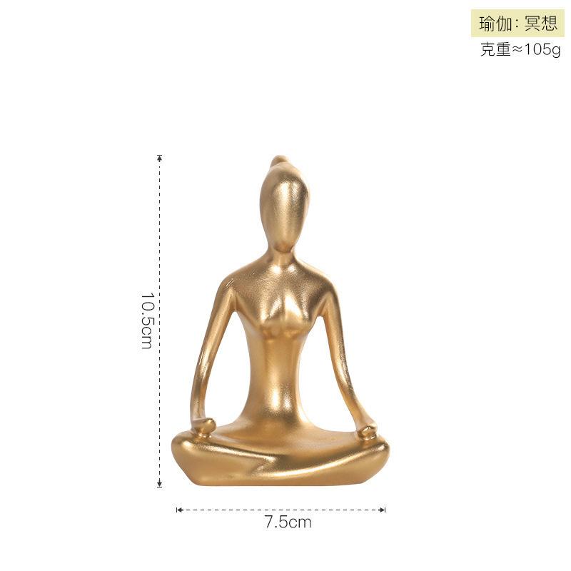 Sculpture Home Decor Abstract Art Yoga Poses resin Figurine Lady Figure Statue Study Office Yoga Studio Ornaments Decorations