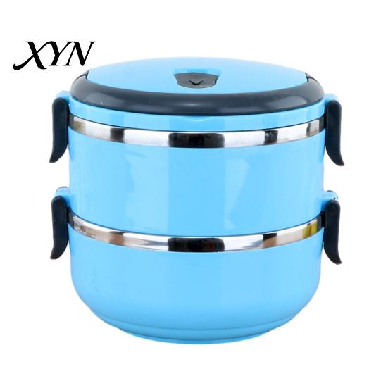 Leak Proof Meal Prep Stackable Insulated Lunch Box with Handle, Stainless Steel Interior Easy Cleaning Office Work Design, Leak-Proof Portable