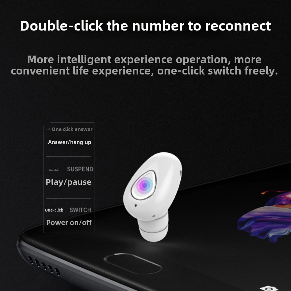 Słuchawki Bluetooth Klips na ucho Bezprzewodowe Bardzo długa żywotność Sportowe Dotykowe Słuchawki przewodnictwa kostnego