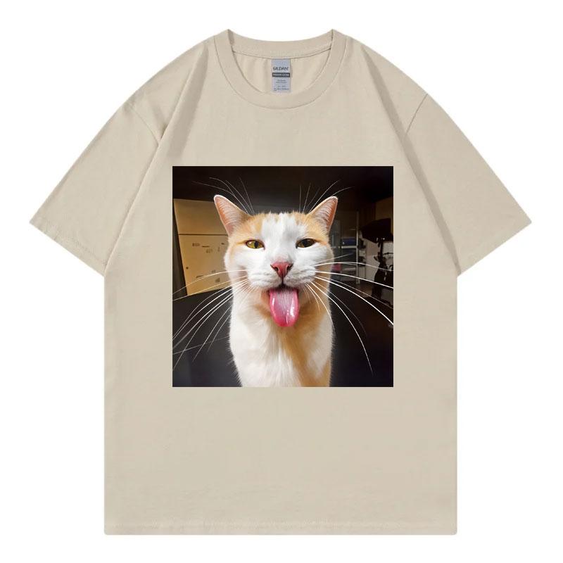 Silly Cat Bleh Funny Meme Graphic T Shirts Unisex Unisex Casual Cotton Short Sleeve Tshirts High Quality Fashion Oversized Tshirt