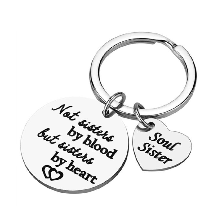 Unique Friendship Keyring Stainless Steel Key Chain Never Fades Or Breaks Birthday Christmas Gift