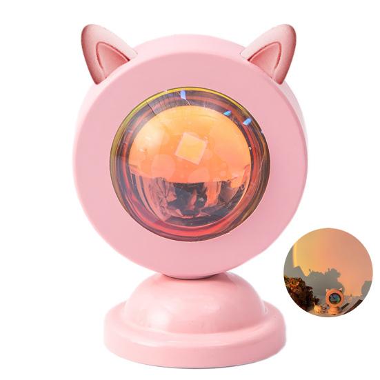 Projector Night Light Multi-purpose High Transmittance Adorable Sunset Background Projection Atmosphere Lamp for Bedroom