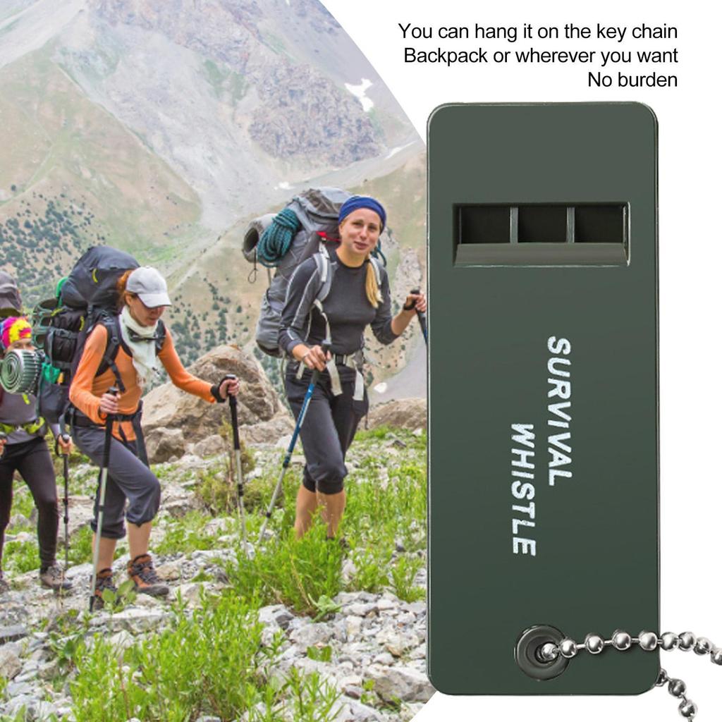 3-Frequenz-Pfeife Hohe Dezibel Überlebenspfeife Tragbarer Schlüsselanhänger Camping Wandern Notfall-Überlebenspfeife Outdoor-Werkzeuge