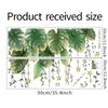 2 Sheets Tropical Green Leaves Wall Stickers Self-adhesive Wall Decal Murals Wallpaper For Home Living Room Decoration