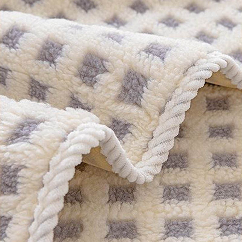 Lammplaid Weiches Sofakissen Verdicktes Plüschkissen Einfache Moderne Rutschfeste Überwürfe für Sofas