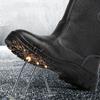 Herrenmode Stahlkappen Arbeitssicherheitsschuhe Slipper Weichleder Schweißschuhe Arbeitssicherheit Hoch Stiefel Schutzschuhe